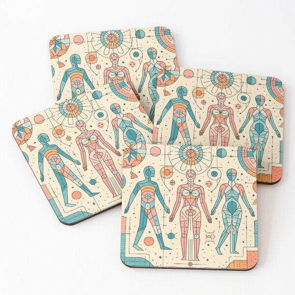 Item preview, Cosmic Human Blueprint – Sci-Fi Anatomy Poster designed and sold by InevitableAum.