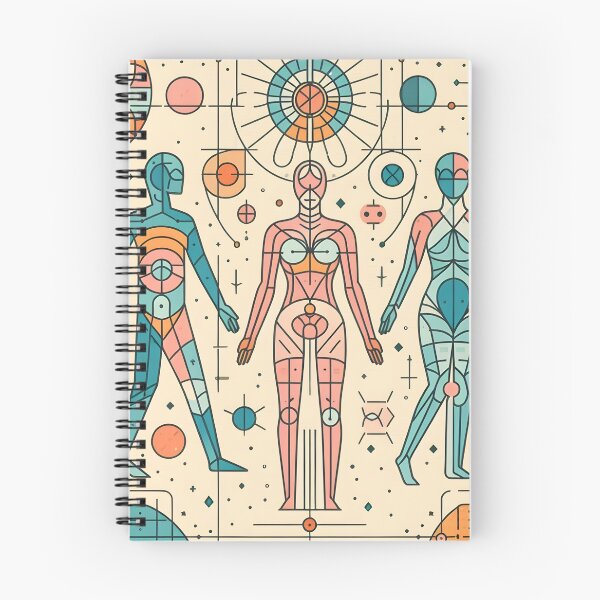 Item preview, Cosmic Human Blueprint – Sci-Fi Anatomy Poster designed and sold by InevitableAum.