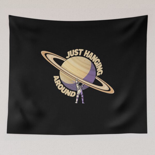 Item preview, Just Hanging Around - Astronaut Hanging on Saturn`s Rings designed and sold by AnAzArt.