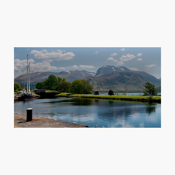 Ben Nevis and the Caledonian canal Photographic Print