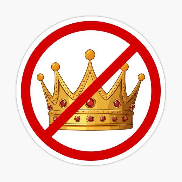 Item preview, No King – Resist Authoritarianism & Defend Democracy designed and sold by LeftAF.
