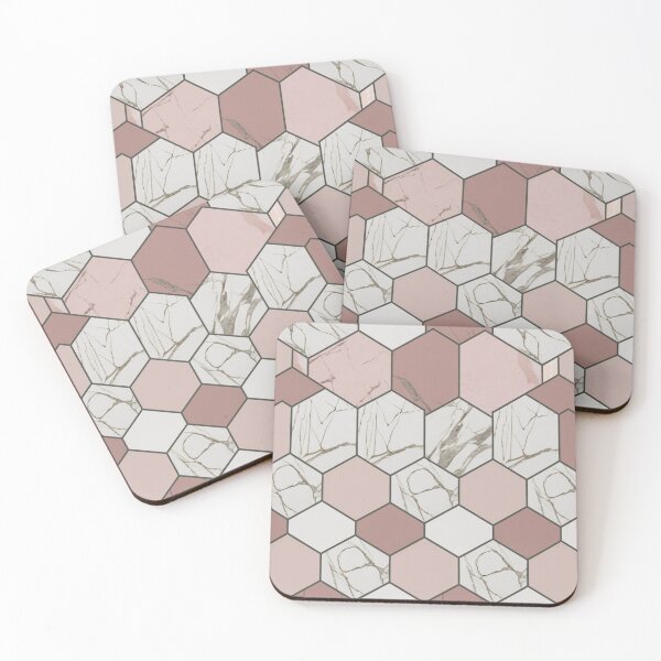 Item preview, White and Pink Marble Pattern designed and sold by ChainsArt.