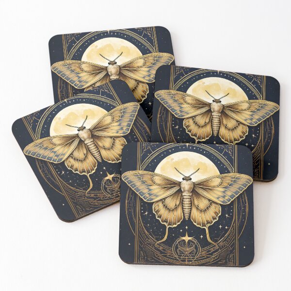 Item preview, Golden Lunar Moth designed and sold by Kspirit Designs.
