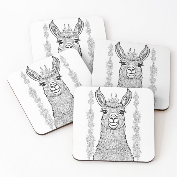 Item preview, funny llama with horns designed and sold by kreativeadern.