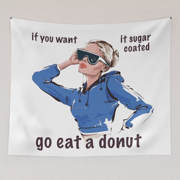 Item preview, Parisian Aesthetic bold quote eat a donut designed and sold by doracreations.