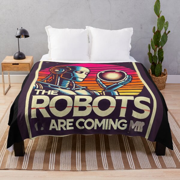 Aperçu de l'œuvre les robots arrivent créée et vendue par TEEJAMBOREE.
