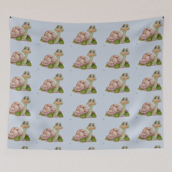 Item preview, Happy little turtle designed and sold by RockPaperArt.