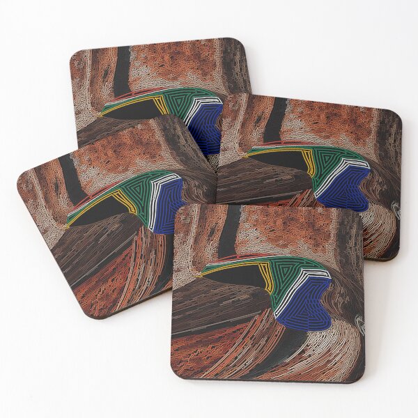 Item preview, ABSTRACT TRIBAL ILLUSTRATION INSPIRED BY THE SOUTH AFRICAN FLAG - CONTEMPORARY ART designed and sold by Ralek.