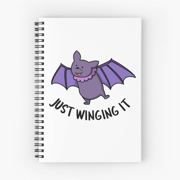 Item preview, Just Winging It Funny Bat Puns  designed and sold by punnybone.
