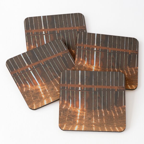 Item preview, Daylight Shining Through the Slats of the Wall of a Barn onto Hay designed and sold by CountyKent.