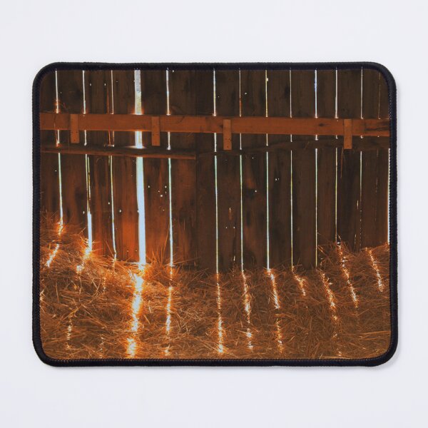 Item preview, Daylight Shining Through the Slats of the Wall of a Barn onto Hay designed and sold by CountyKent.
