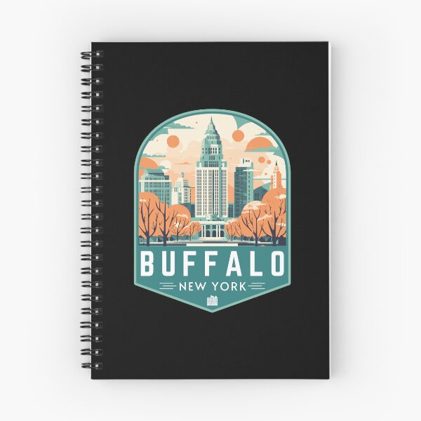 Item preview, Buffalo in New York, USA Retro Travel Art Emblem designed and sold by MaateoDesign.