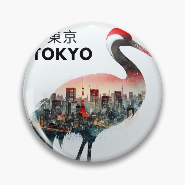 Item preview, Tokyo, Japan Red-crowned Crane Double Exposure designed and sold by Dino-Lune.
