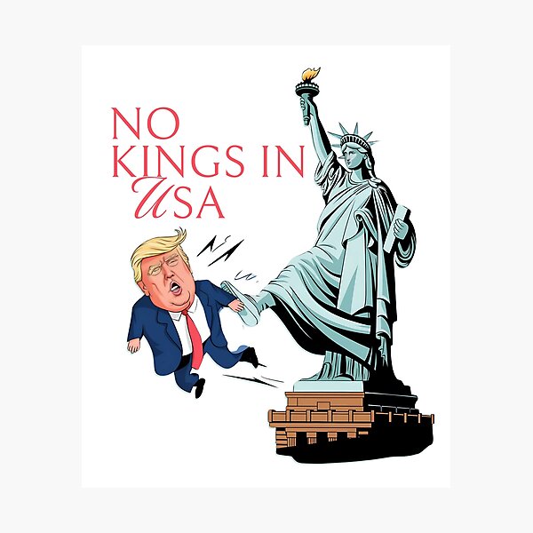 Item preview, NO KINGS IN USA - STATUE OF LIBERTY KICKING OUT THE FUMP designed and sold by justyna-s28.