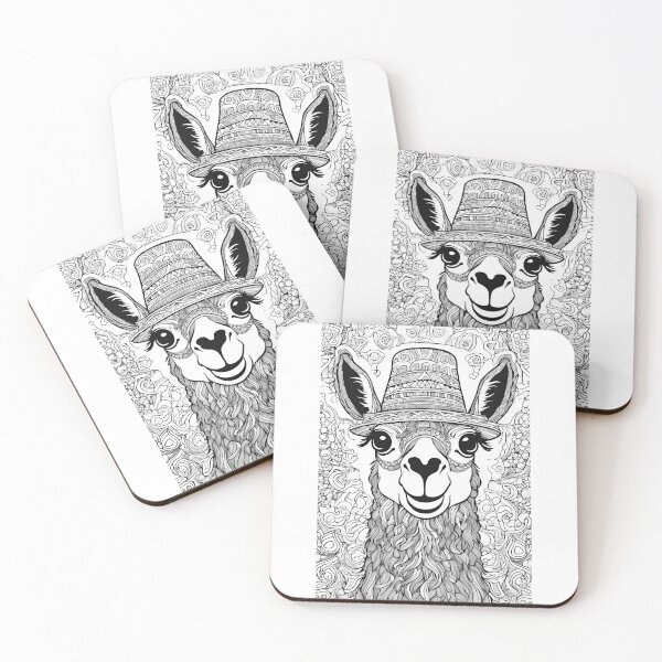 Item preview, funny llama with hat designed and sold by kreativeadern.