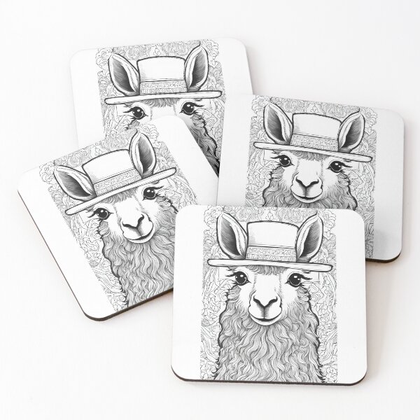 Item preview, funny llama with hat designed and sold by kreativeadern.