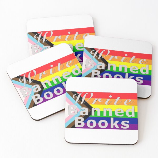 Item preview, Write Banned Books Black Outline-Rectangle designed and sold by CreativeSoup.