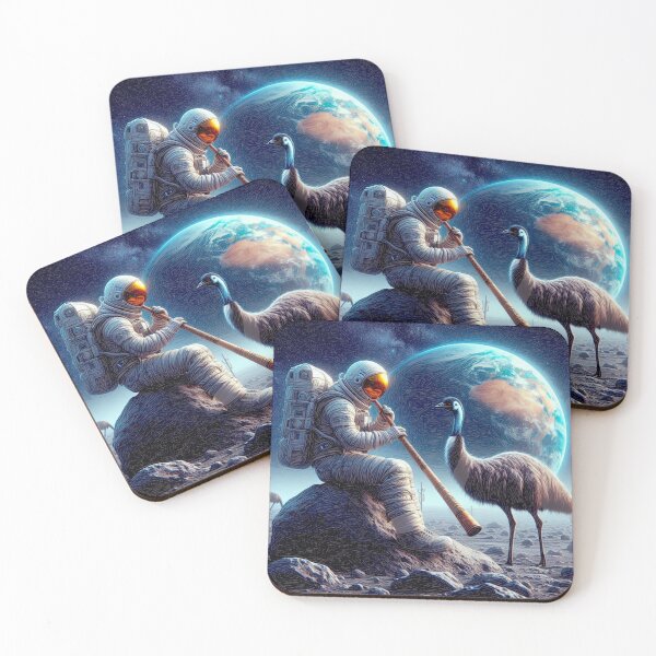 Item preview, From Australia Down Under Didgeridoo, Emu and the Astronaut#1 designed and sold by Helios Be. Lavsh.