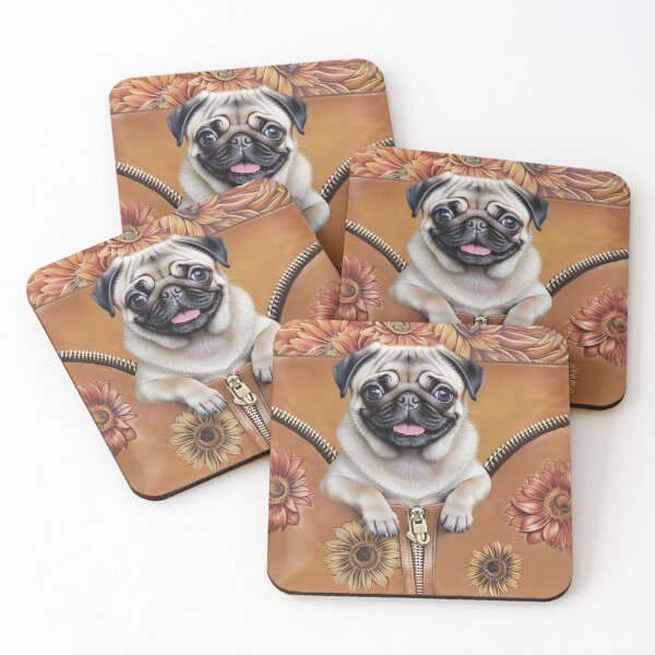Item preview, Pug in a Sunflower Purse designed and sold by candiscamera.