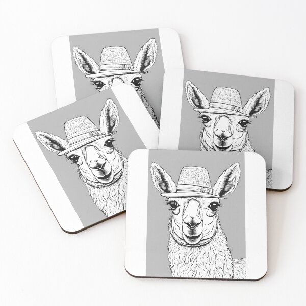 Item preview, dreamy llama with hat designed and sold by kreativeadern.
