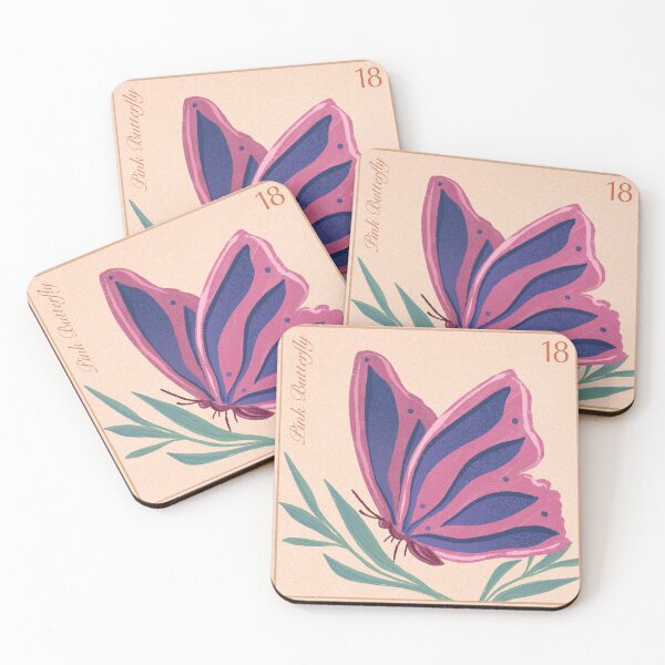 Item preview, PINK BUTTERFLY designed and sold by NOMADIC ART.