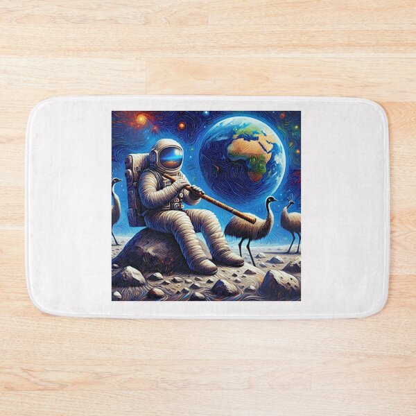Item preview, From Australia Down Under Didgeridoo, Emu and the Astronaut#2 designed and sold by Helios Be. Lavsh.