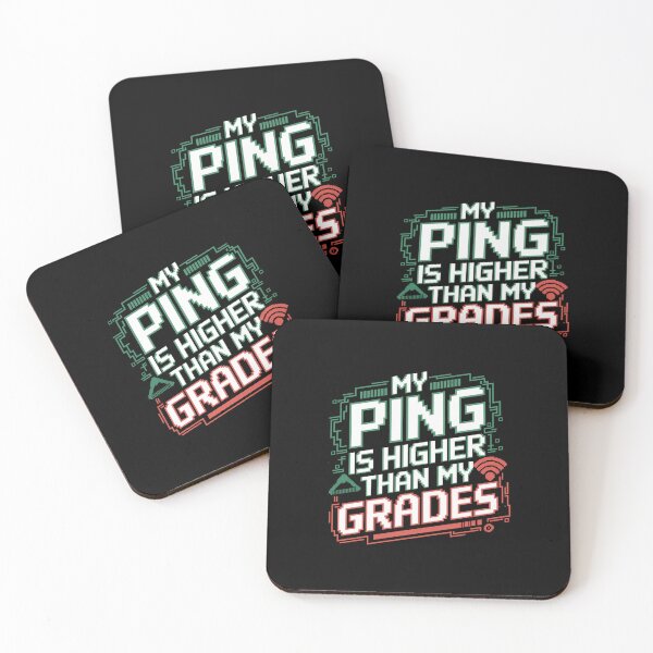 Item preview, High Ping Low Grades Funny Gamer School Meme designed and sold by FunnyDesignsArt.