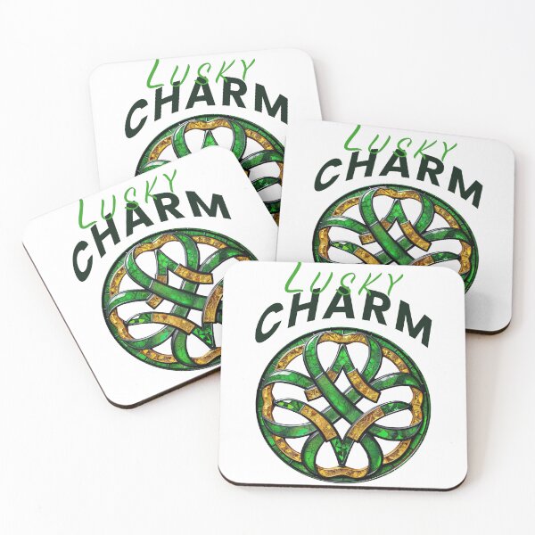 Item preview, Intricate green and gold design with Celtic knot patterns on a white background.  designed and sold by olenapetol.