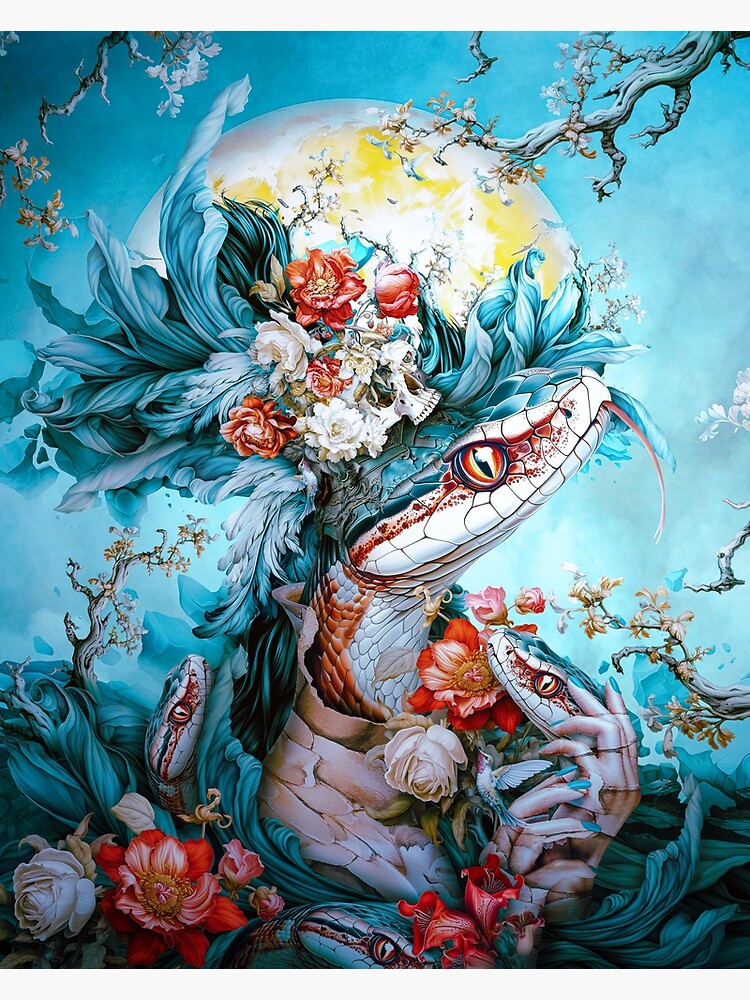 Thumbnail 3 of 3, Art Print, Venom in Bloom designed and sold by rizapeker.