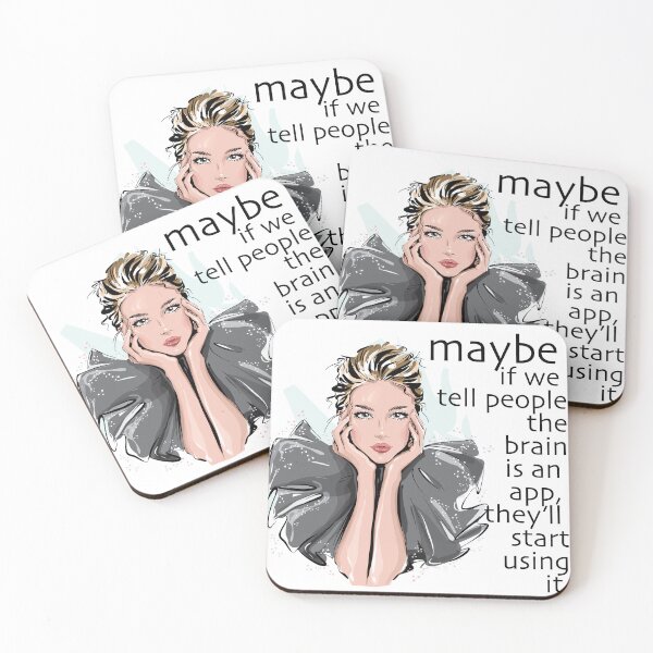 Item preview, Parisian Aesthetic bold quote maybe brain app designed and sold by doracreations.