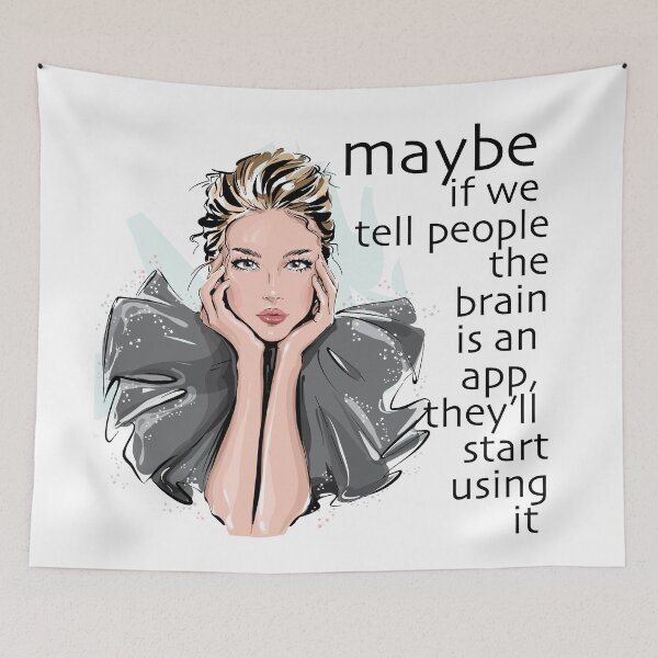 Item preview, Parisian Aesthetic bold quote maybe brain app designed and sold by doracreations.