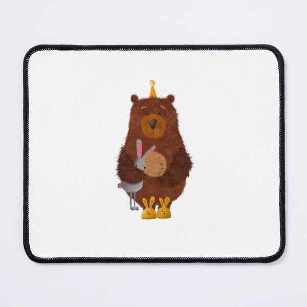 Item preview, Cozy bear with his bunny friend and funny slippers designed and sold by Sannevanrossum.