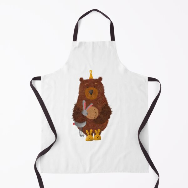 Item preview, Cozy bear with his bunny friend and funny slippers designed and sold by Sannevanrossum.