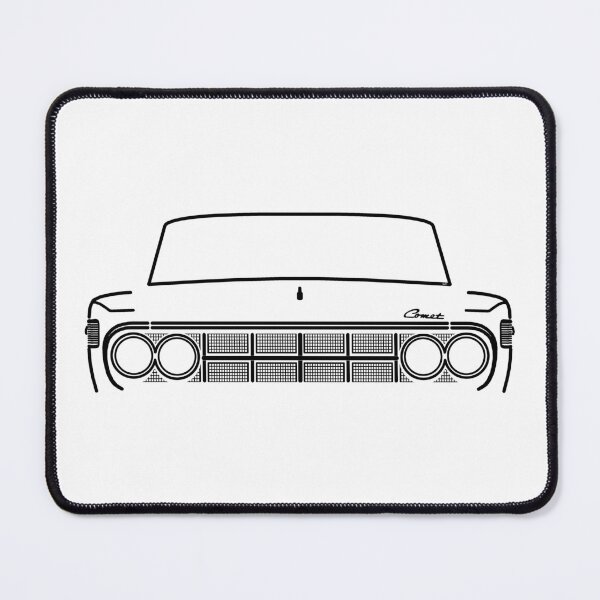 Item preview, Mercury Comet Caliente 1960s American classic car black outline designed and sold by soitwouldseem.