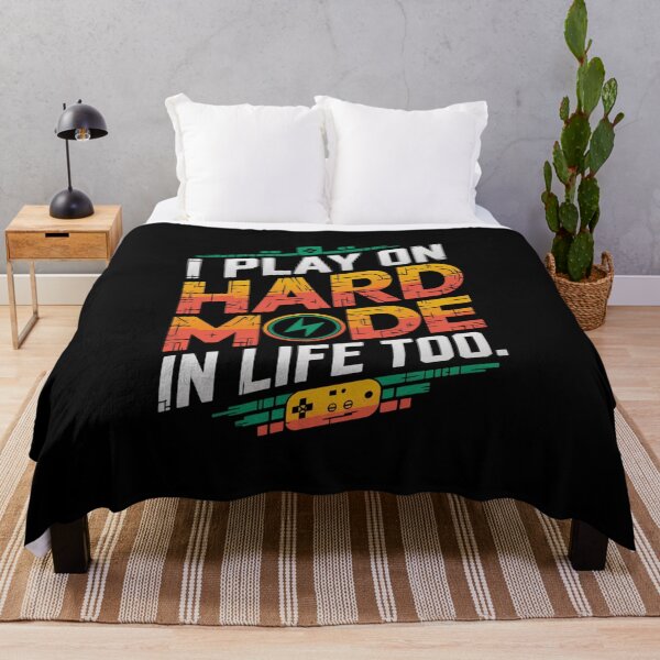 Item preview, Hard Mode in Life Funny Gamer Meme designed and sold by FunnyDesignsArt.