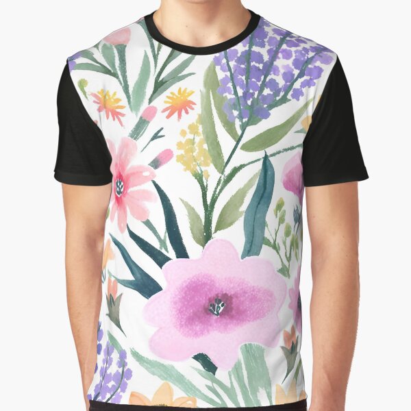 Aperçu de l'œuvre Motif floral à l'aquarelle | Fleurs printanières vibrantes et esthétiques créée et vendue par LemonHorse.