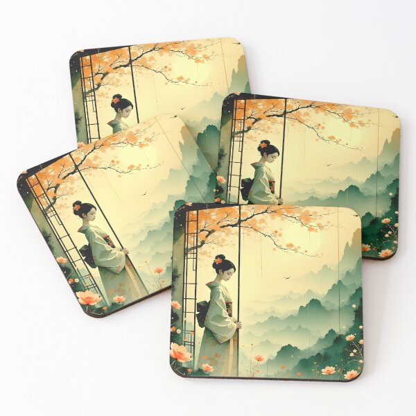Item preview, Beautiful Japanese geisha waiting  designed and sold by Coolparrotgirl.