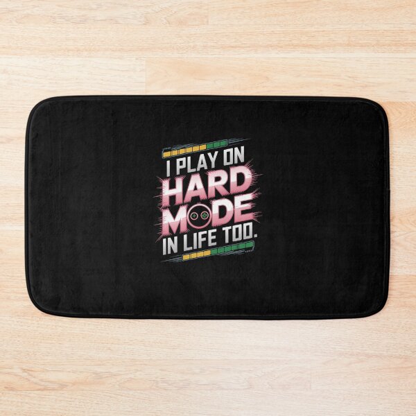 Item preview, Hard Mode in Life Funny Gamer Meme designed and sold by FunnyDesignsArt.