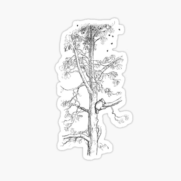 "He climbed and he climbed and he climbed..." – Winnie-the-Pooh Sticker