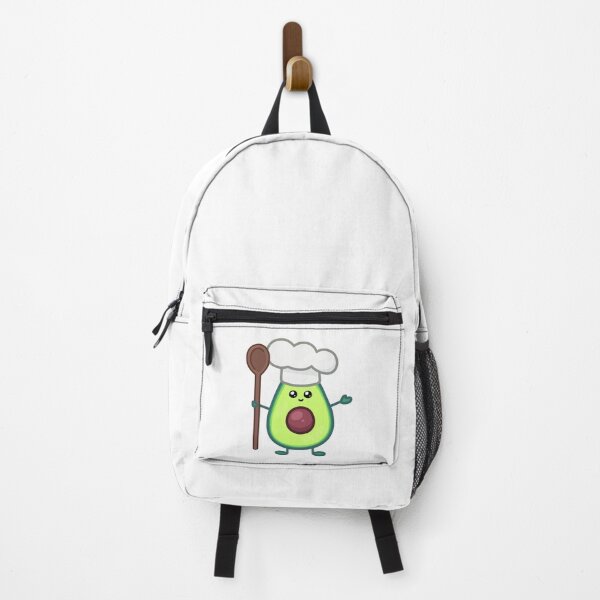 Item preview, Avocado kawaii chef illustration with wooden spoon designed and sold by ZerpaGiovanna.