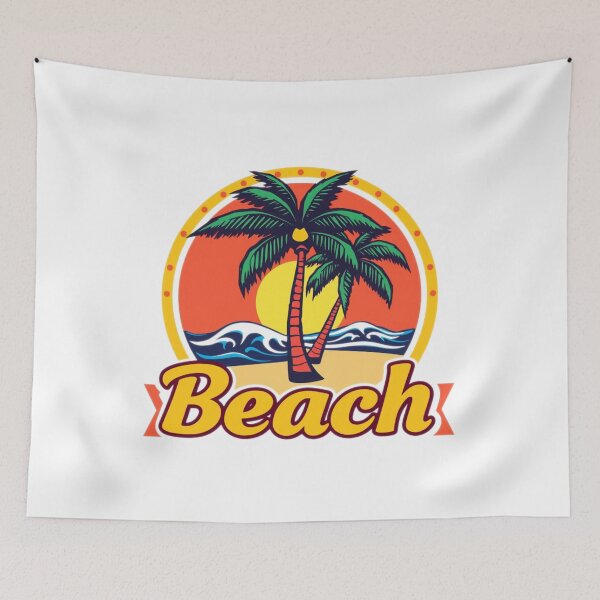 Item preview, Vibrant Beach Vibes Logo with Palm Tree and Sunset designed and sold by Cloud-Riders.