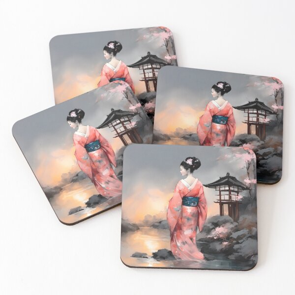 Item preview, Beautiful Japanese geisha waiting  designed and sold by Coolparrotgirl.