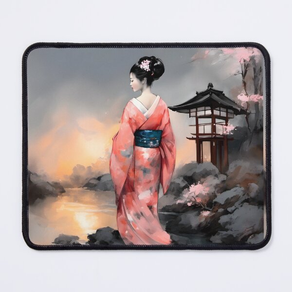Item preview, Beautiful Japanese geisha waiting  designed and sold by Coolparrotgirl.