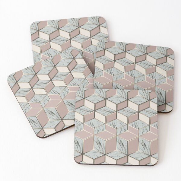 Item preview, White and Pink Marble Pattern designed and sold by ChainsArt.