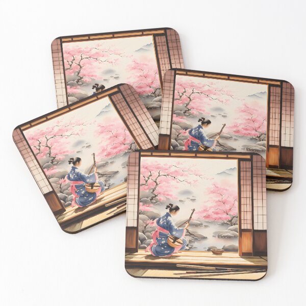 Item preview, Beautiful Japanese geisha waiting  designed and sold by Coolparrotgirl.