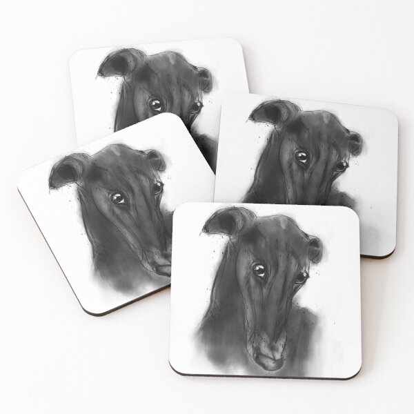 Item preview, Black Greyhound Black Galgo  designed and sold by tanjaonthewall.