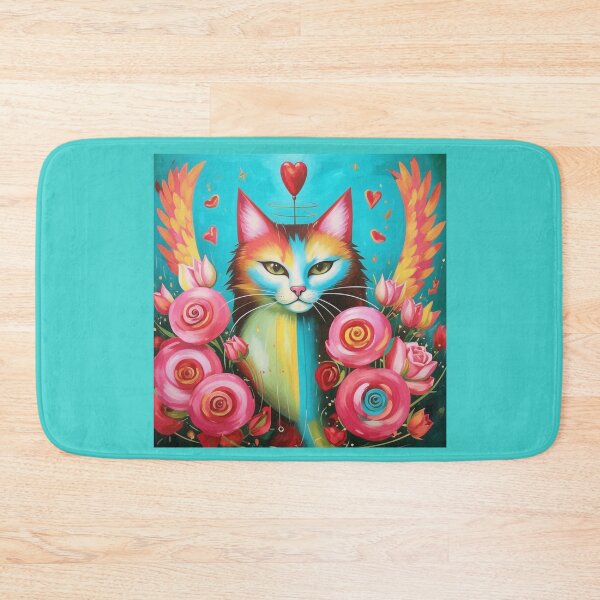 Item preview, Cat angel among roses. designed and sold by Natalia-Vlad.