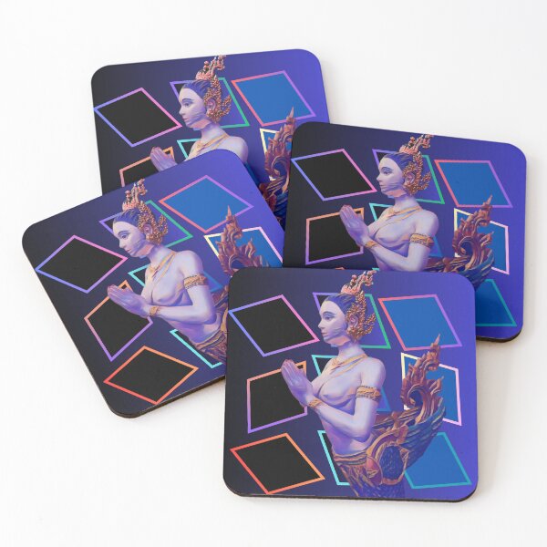Item preview, Retro Blue Thai Kinnaree designed and sold by Linklandiya.