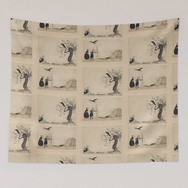 Item preview,    Mother Goose. A carrion crow sat on an oak Arthur Rackham designed and sold by TeeARTHY.