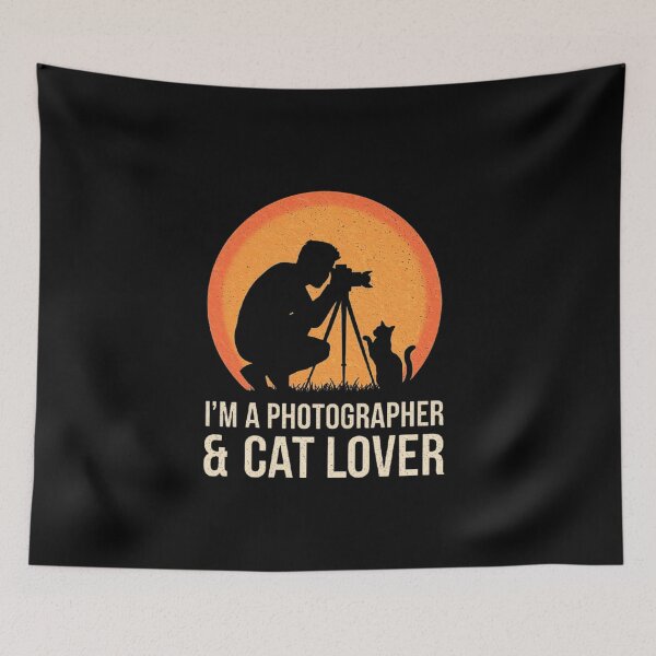 Item preview, Photography and Cat Lover Art – Silhouette Photographer with Cat designed and sold by love3617.